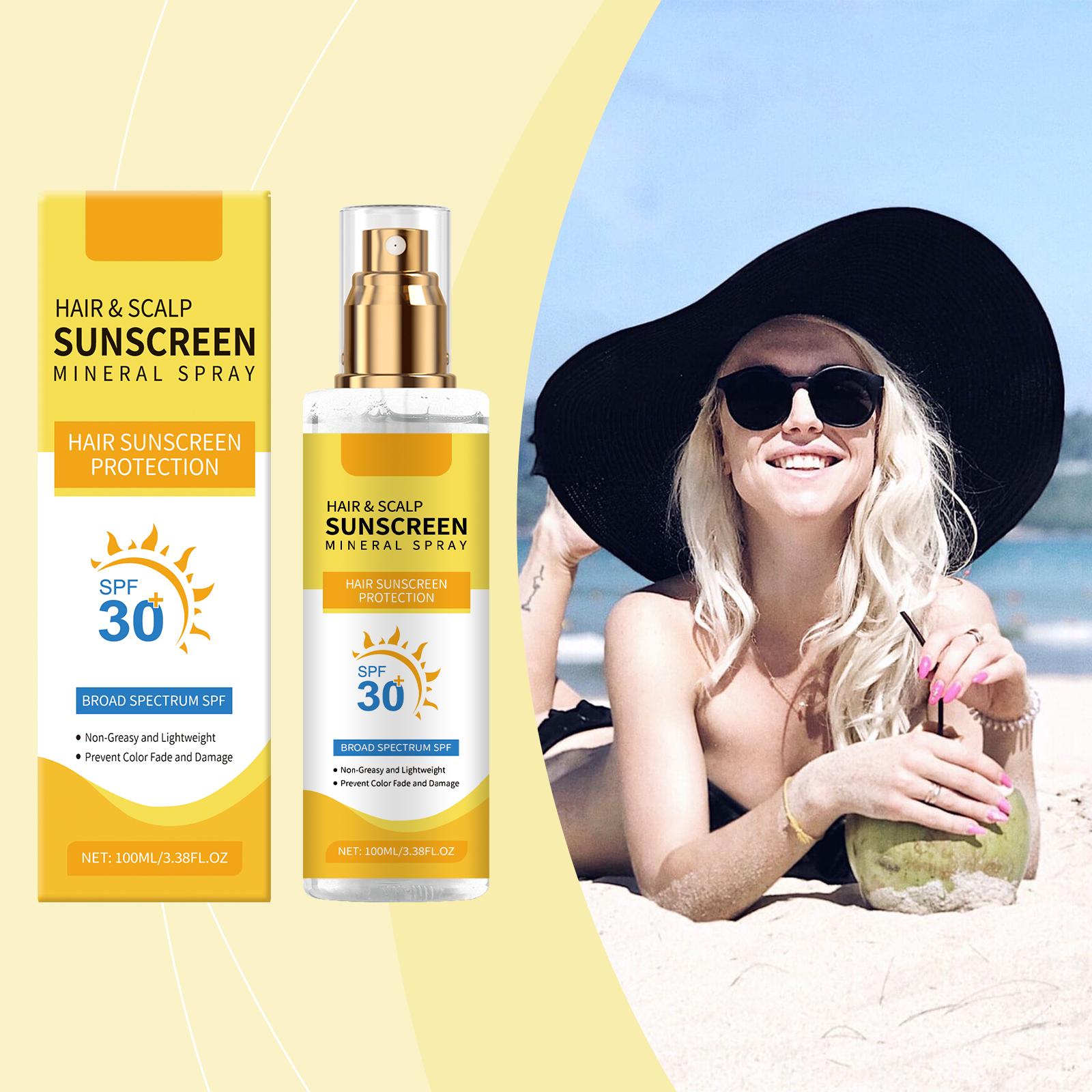 Hair Care China - Ginger Root Scalp Sunscreen Spray SPF30