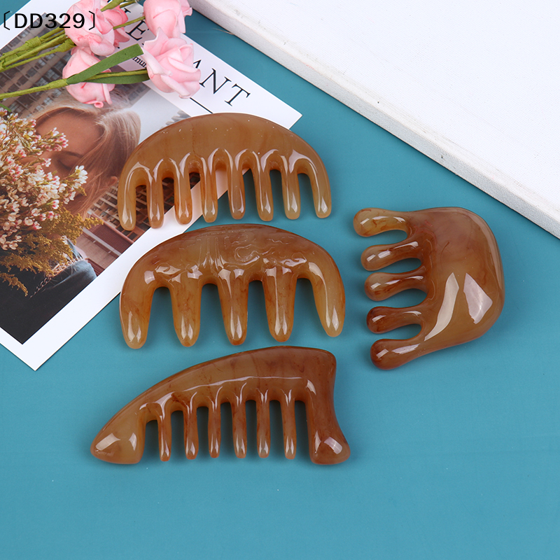 Hair Care Natur - 1×Natural Ox Horn Pocket Comb Wide