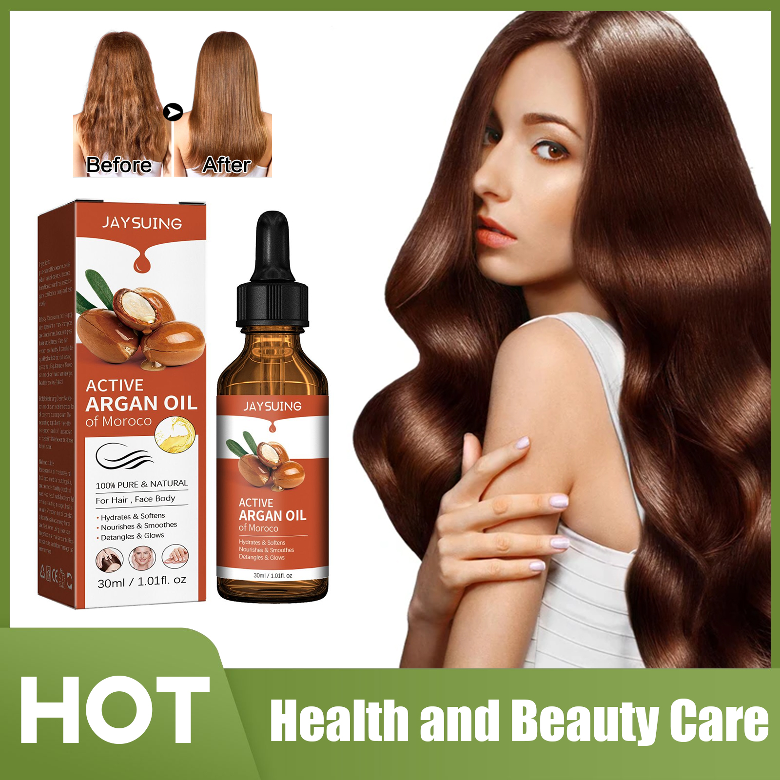Hair Care Natur - Argan Oil for Hair Treatment Smoothing