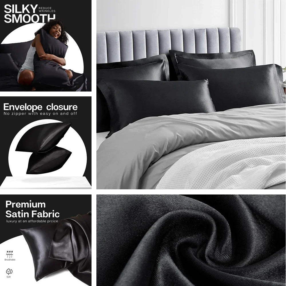 2 Pack Satin Pillowcase for Ha – Satin Pillowcase Silk Bewertung und Preis