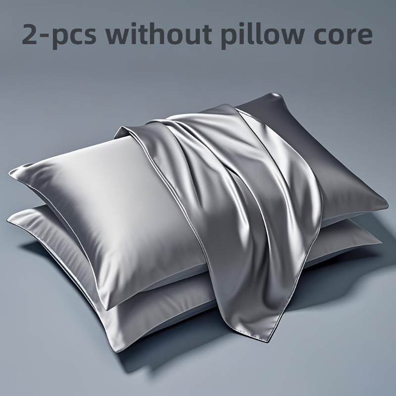 2-piece Set Solid Color Imitat – Satin Pillowcase Silk Bewertung und Preis