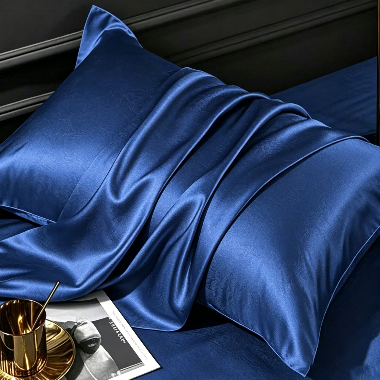 2-piece Set Solid Color Imitat – Satin Pillowcase Silk Bewertung und Preis